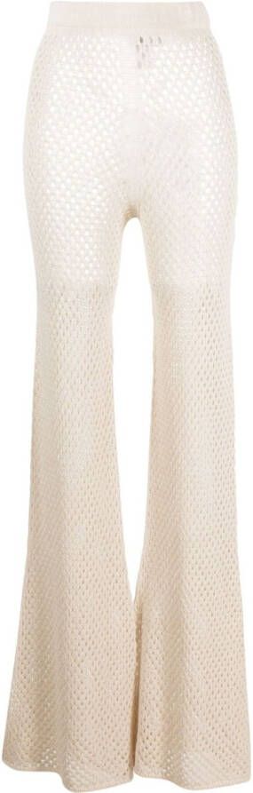 Laneus Semi-doorzichtige broek Beige
