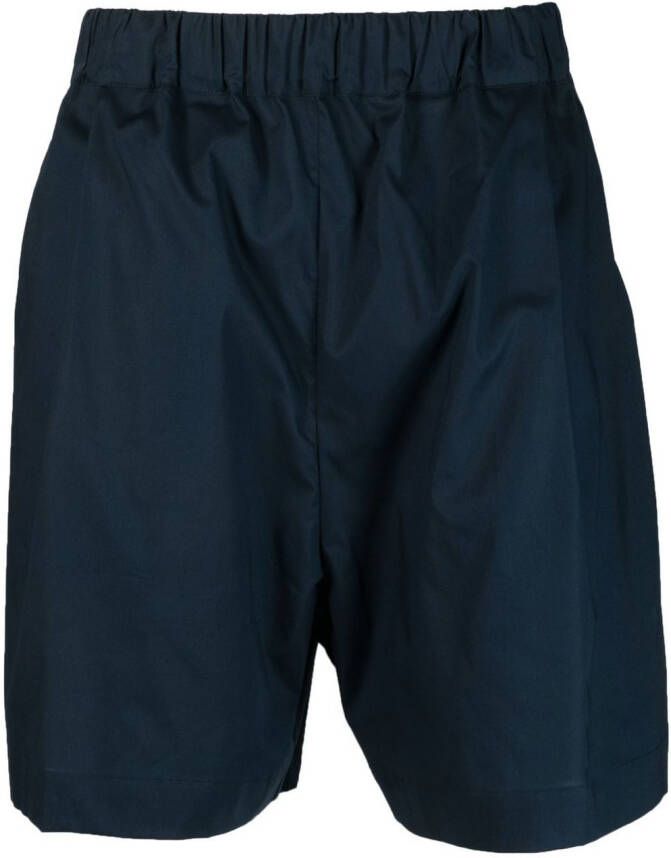 Laneus Shorts met geborduurd logo Blauw