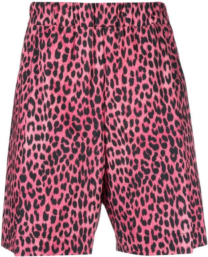 Laneus Shorts met luipaardprint Roze