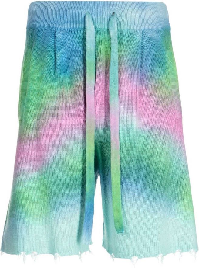 Laneus Sokken met tie-dye print Veelkleurig