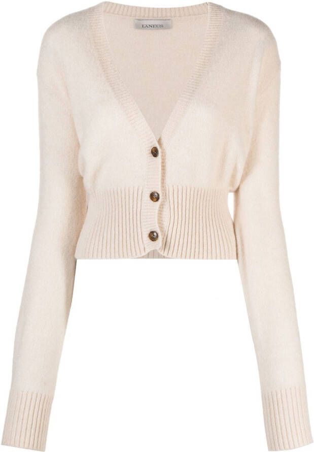 Laneus Vest met V-hals Beige