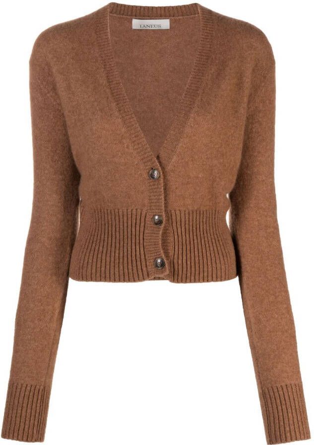 Laneus Vest met V-hals Bruin
