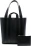 Lanvin Ballade North South leren shopper Zwart - Thumbnail 1