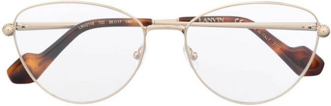 Lanvin Bril met cat-eye montuur Goud