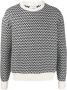 Lanvin Trui met chevron patroon Zwart - Thumbnail 1