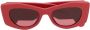 Lanvin Curb zonnebril met logo applicatie Rood - Thumbnail 1