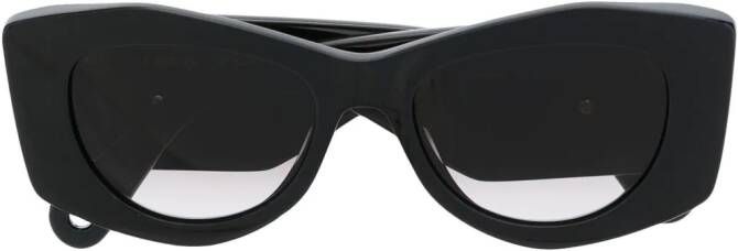 Lanvin Curb zonnebril met logo applicatie Zwart