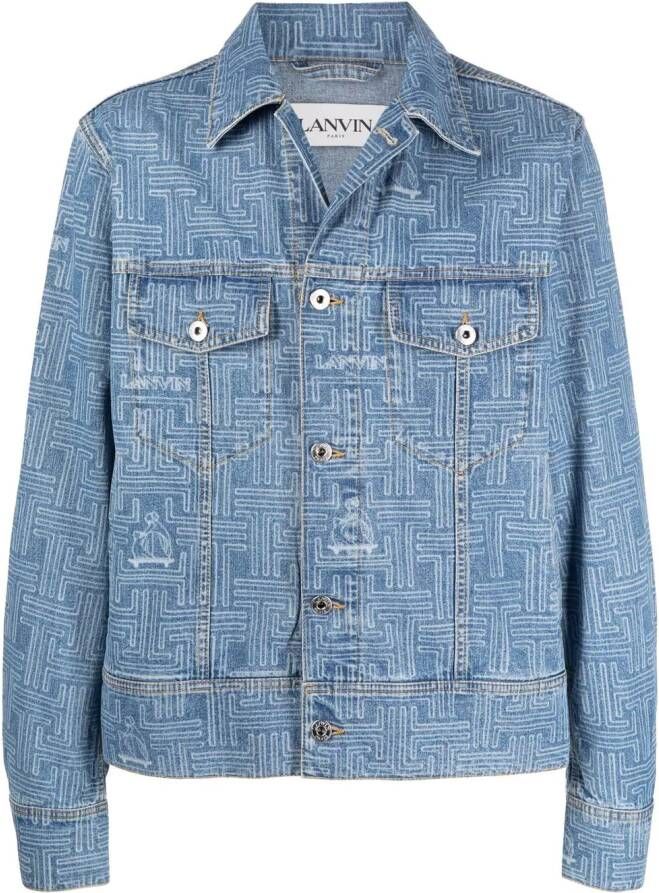 Lanvin Denim jack Blauw