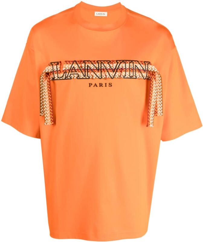 Lanvin T-shirt met borduurwerk Oranje