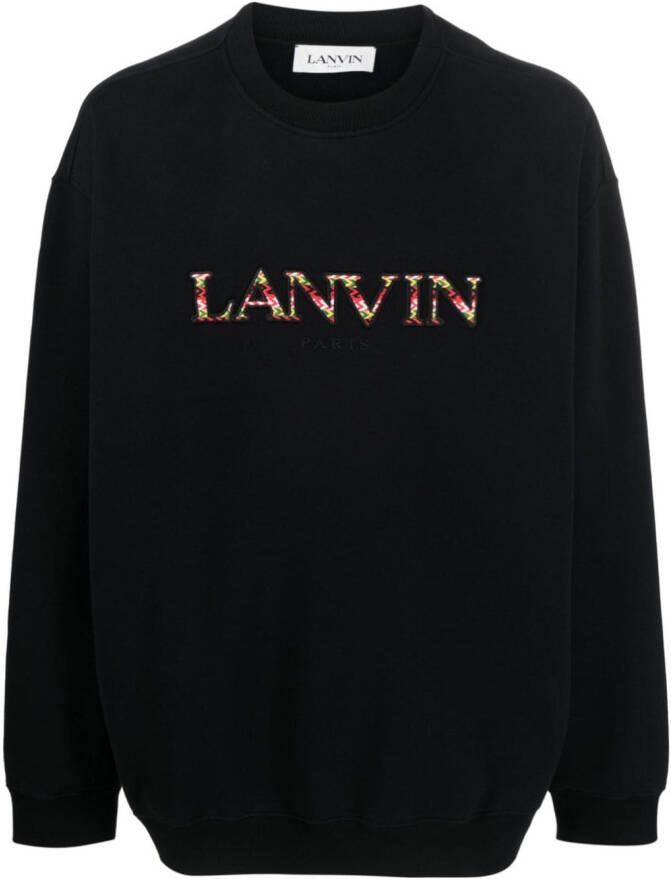 Lanvin Sweater met geborduurd logo Blauw