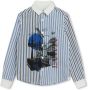 Lanvin Enfant Gestreept shirt Blauw - Thumbnail 1