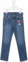 Lanvin Enfant Jeans met badge detail Blauw - Thumbnail 1