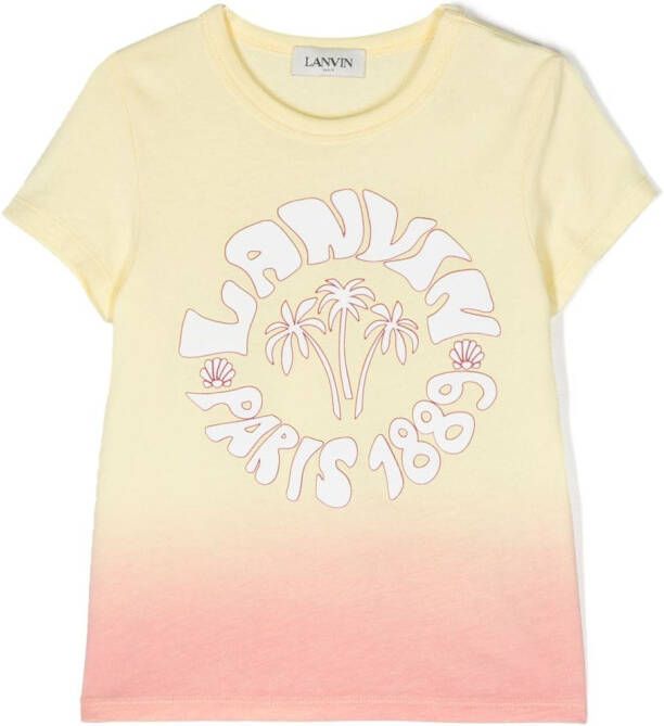 Lanvin Enfant T-shirt met print Geel