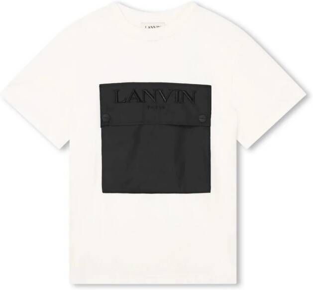 Lanvin Enfant T-shirt met logo Wit
