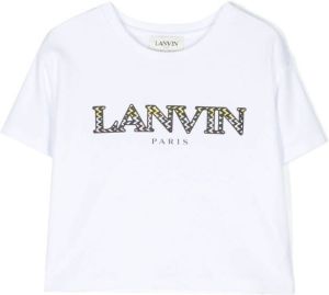 Lanvin Enfant T-shirt met logoprint Wit