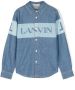 Lanvin Enfant Spijkershirt met logoprint Blauw - Thumbnail 1