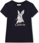 Lanvin Enfant T-shirt met logoprint Zwart - Thumbnail 1