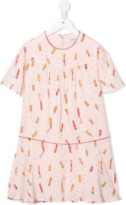 Lanvin Enfant Midi-jurk met print Roze