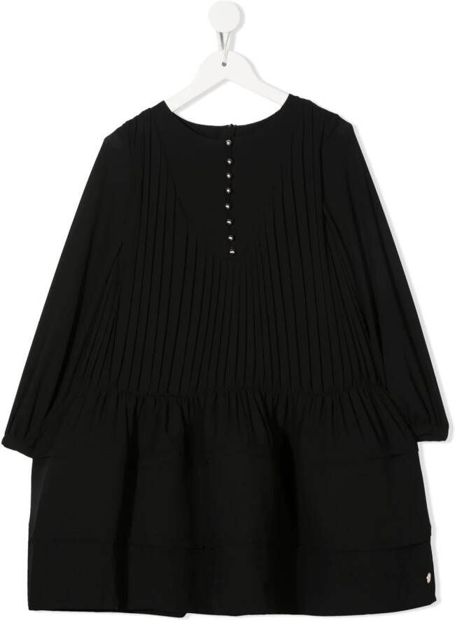 Lanvin Enfant Midi-jurk met textuur Zwart