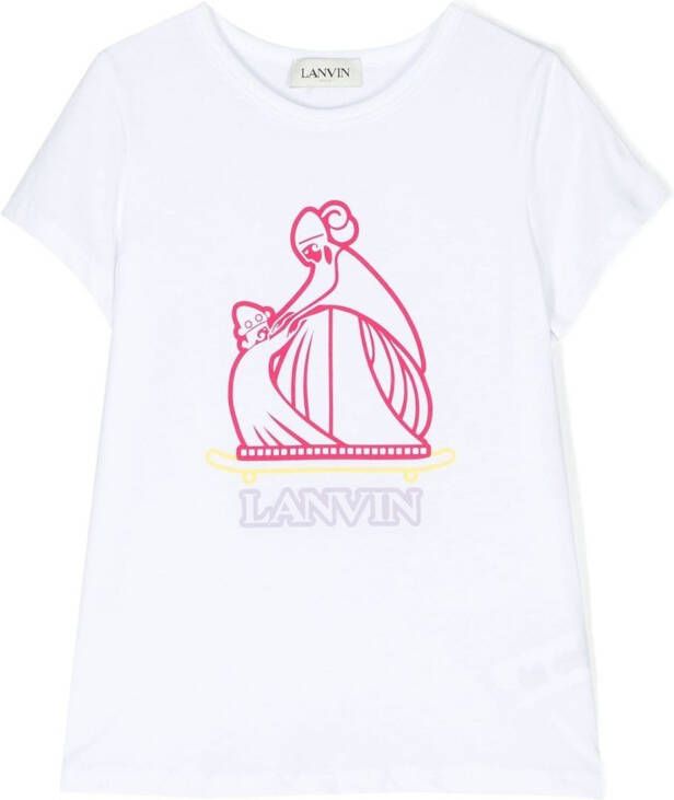 Lanvin Enfant T-shirt met print Wit