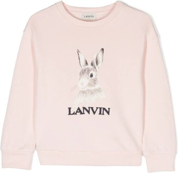 Lanvin Enfant Sweater met print Roze