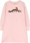 Lanvin Enfant Sweaterjurk met logoprint Roze - Thumbnail 1