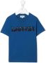 Lanvin Enfant T-shirt met geborduurd logo Blauw - Thumbnail 1