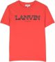 Lanvin Enfant T-shirt met geborduurd logo Rood - Thumbnail 1