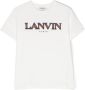 Lanvin Enfant T-shirt met geborduurd logo Wit - Thumbnail 1