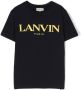 Lanvin Enfant T-shirt met logoprint Blauw - Thumbnail 1