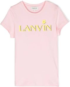 Lanvin Enfant T-shirt met logoprint Roze