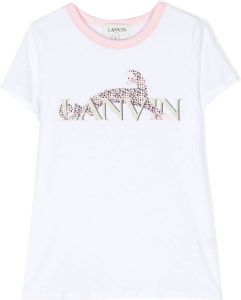 Lanvin Enfant T-shirt met luipaardprint Wit