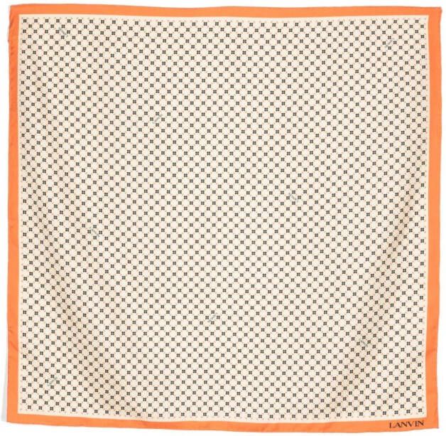 Lanvin Sjaal met bloemenprint Beige