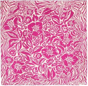 Lanvin Sjaal met bloemenprint Roze