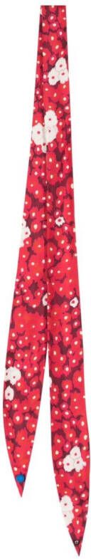 Lanvin Sjaal met bloemenprint Rood