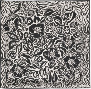 Lanvin Sjaal met bloemenprint Zwart