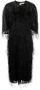 Lanvin Midi-jurk met franjes Zwart - Thumbnail 1