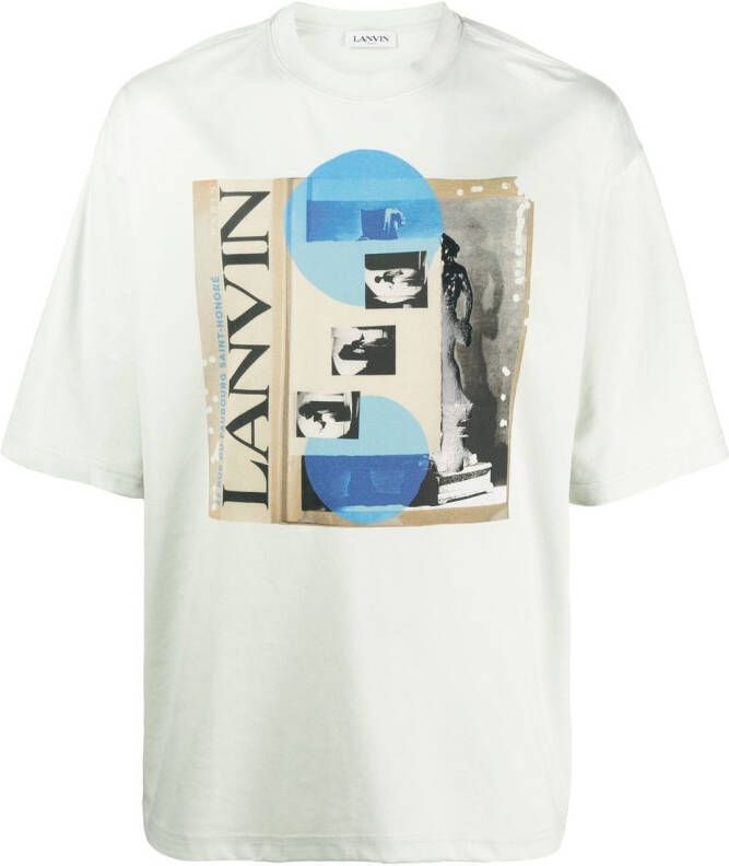 Lanvin T-shirt met print Groen
