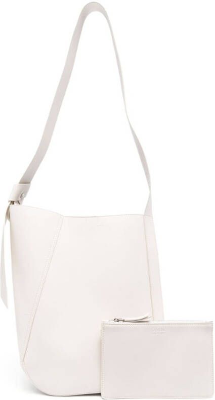 Lanvin Hobo Tie leren schoudertas Beige