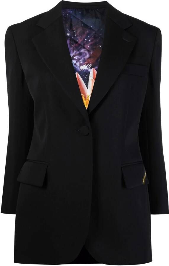 Lanvin Jack met enkele rij knopen Zwart