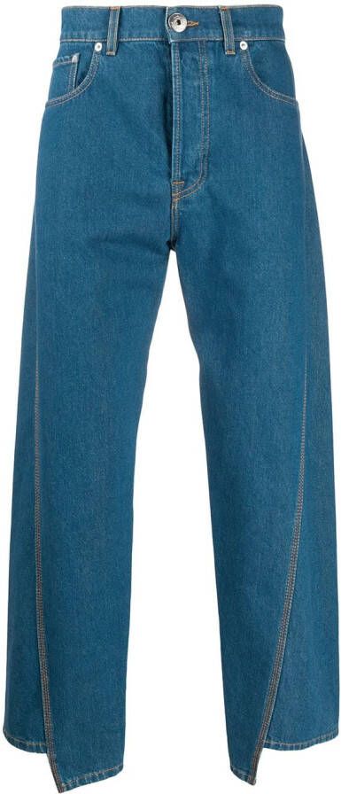 Lanvin Jeans met logopatch Blauw