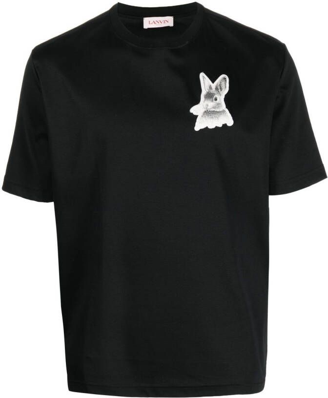 Lanvin T-shirt met patch Zwart