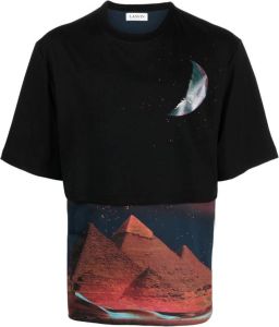 Lanvin T-shirt met print Zwart