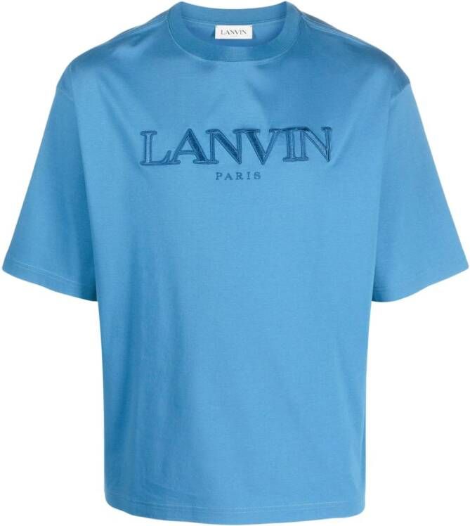 Lanvin T-shirt met logopatch Blauw