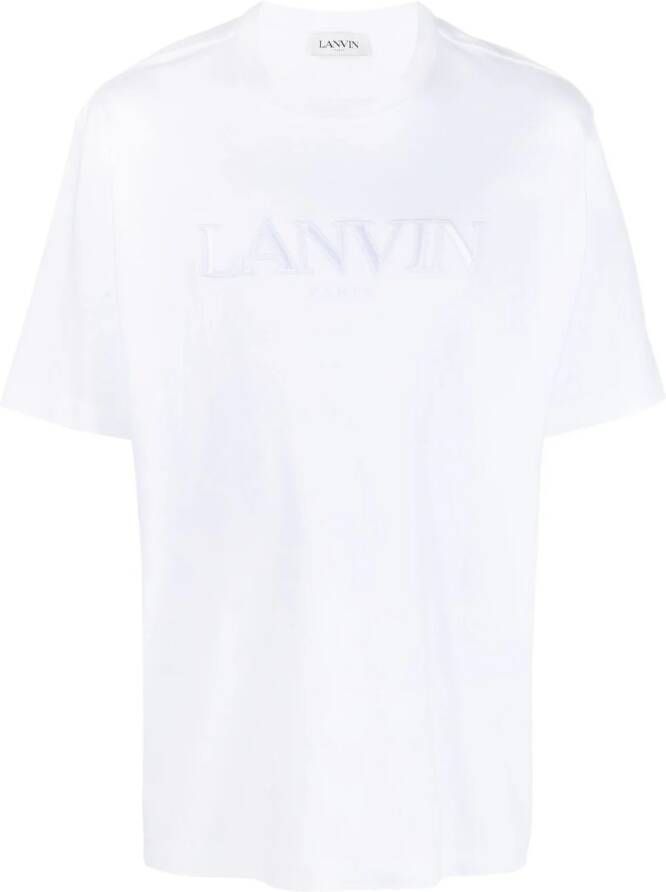 Lanvin T-shirt met logopatch Wit