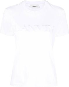 Lanvin T-shirt met geborduurd logo Wit