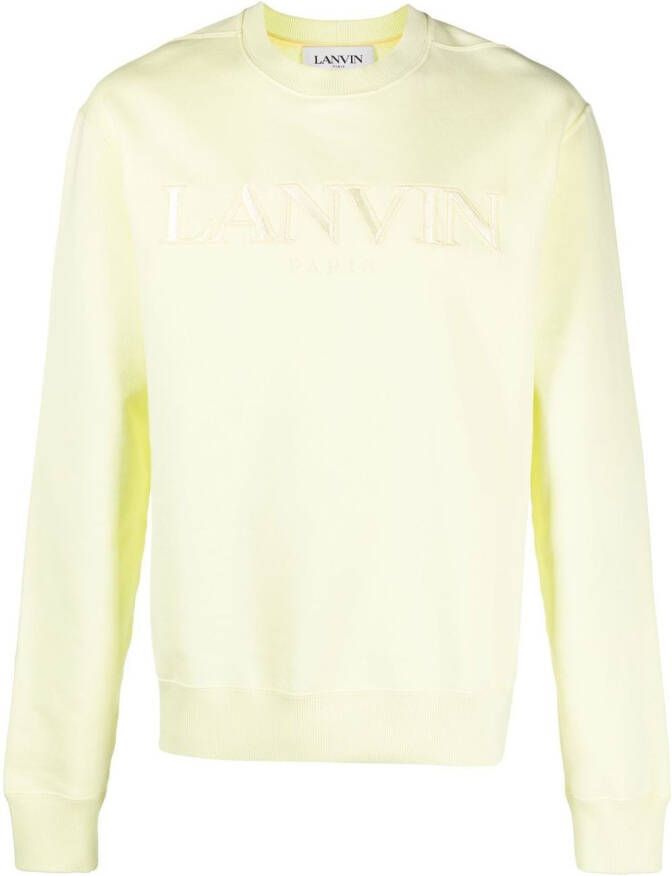 Lanvin Sweater met geborduurd logo Geel