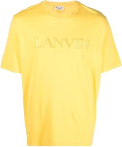 Lanvin T-shirt met geborduurd logo Geel