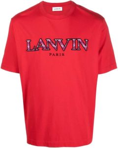Lanvin T-shirt met geborduurd logo Rood