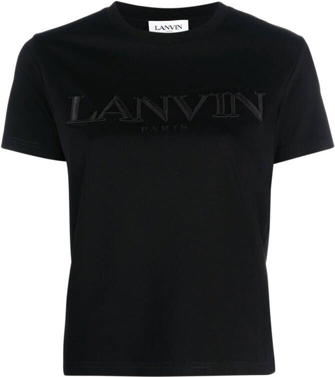Lanvin T-shirt met logo Zwart